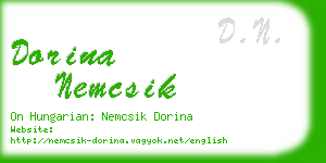 dorina nemcsik business card